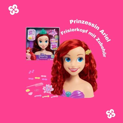 Disney Prinzessin Arielle Belle Jasmine Frisierkopf Styling Head mit Zubehör