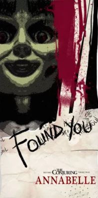 Annabelle Conjuring Horror Strand Handtuch Badetuch "Found You" 70x140cm