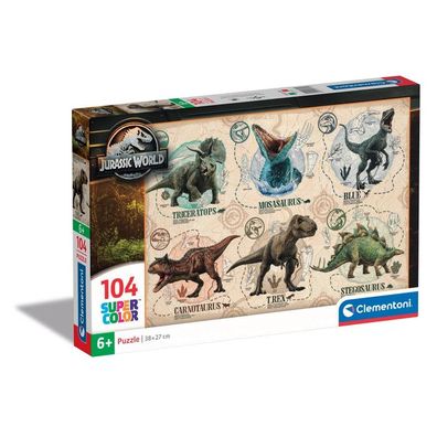 Clementoni 27179 - Jurassic World - 104 Teile Puzzle Supercolor