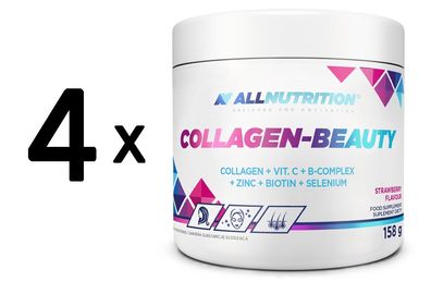 4 x Allnutrition Collagen-Beauty, Strawberry - 158g