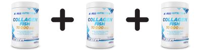3 x Allnutrition Collagen Fish, 10000mg (Orange) - 480g