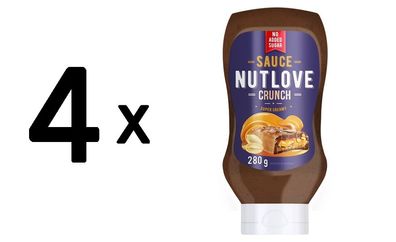 4 x Allnutrition Nutlove Sauce, Crunch - 280g
