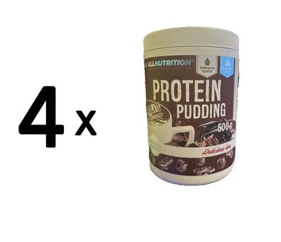 4 x Allnutrition Protein Pudding, Chocolate - 500g