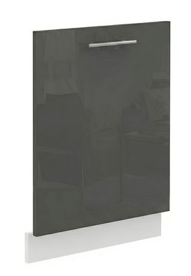 Frontblende 60cm MDF Grau Hochglanz 60er Geschirrspülerfront Blende vollintegriert