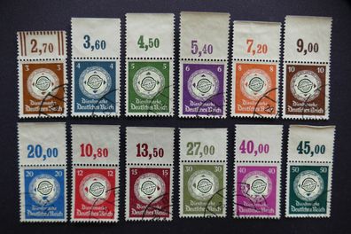 Deutsches Reich Dienstmarken MiNr.166-177 gestempelt (SW 196)