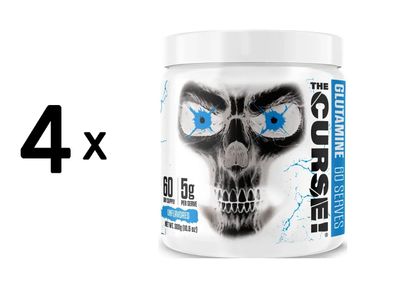 4 x JNX Sports The Curse! Glutamine (300g)