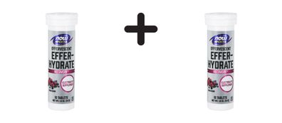 2 x Now Foods Effer-Hydrate (10 serv) Mixed Berry