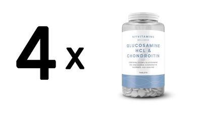 4 x Myprotein MyVitamins Glucosamine HCl and Chondroitin 900mg (120 tabs)