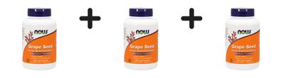 3 x Now Foods Grape Seed 100 mg Standardized Extract (200 vcaps)