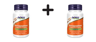2 x Now Foods Serrapeptase (60 vcaps)