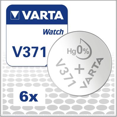 6x Varta V371 Watch Uhrenbatterie Batterie Knopfzelle 371 SR69 SR921SW LR921