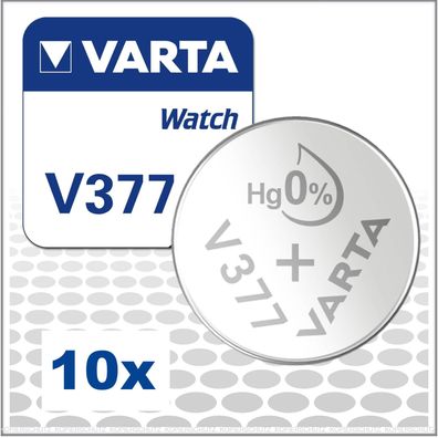10x Varta V377 / SR626SW Watch Uhrenbatterien 376 SR66 V 377 Batterien Knopfzellen