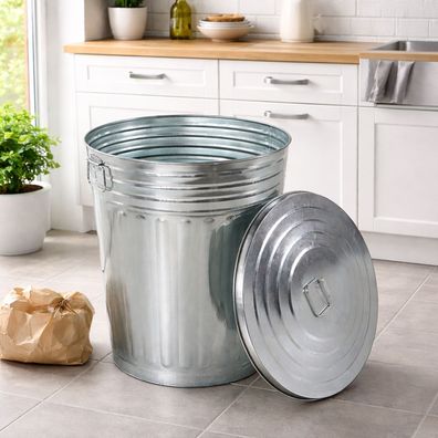 20L Oskartonne Aschetonne mit Deckel Mülltonne Abfalleimer Metalltonne Mülleimer