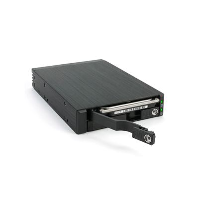 FANTEC MR-25DUAL, 2,5Zoll SATA + SAS HDD/SSD Wechselrahmen, schwarz