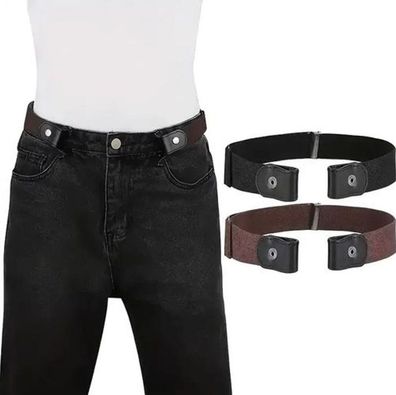 Unsichtbar Elastik Gürtel Damen Herren Jeans Strap