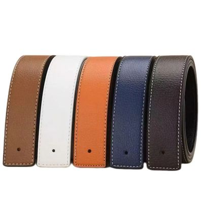 Luxus Echtleder Gürtel Herren Dorn Schnelle 38cm ohne Schnalle Ceinture