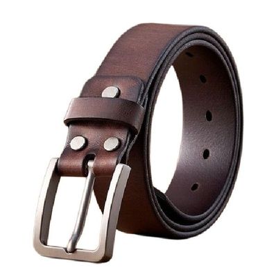 Echtleder Gürtel Herren 38cm Vintage hochwertig Rindsleder Jeans Strap