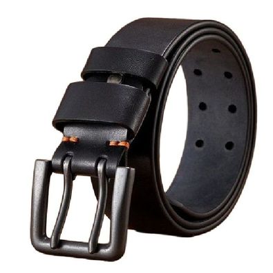 Rindsleder Gürtel Herren 43cm dick Luxus Designer Doppel Dorn Schnelle Cowboy Jeans