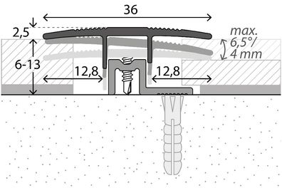 Prinz PS 400 PEP Übergangsprofil Nr. 415 100 cm für Parkett, Laminat, Vinyl