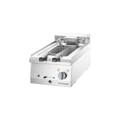Gastro Fritteuse 10 Liter - Tischmodell, 9 kW, Edelstahl, mit Kaltzone