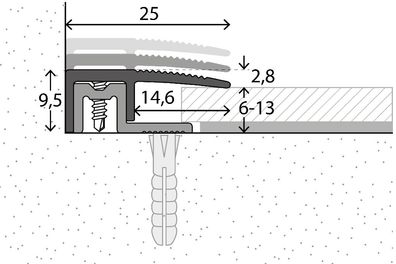 Prinz PS 400 PEP Abschlussprofil Nr. 417 100 cm für Parkett, Laminat, Vinyl