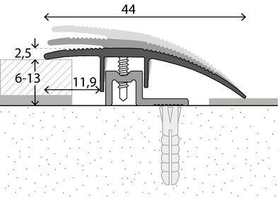 Prinz PS 400 PEP Anpassungsprofil Nr. 416 100 cm für Parkett, Laminat, Vinyl