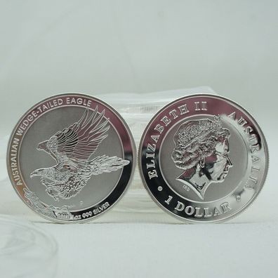 Australien 2015 Eagle Medaille mit Elisabeth II Rückseite, versilbert (M2202264)