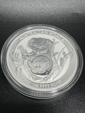 Australien Koala Medaille 2021 mit Elisabeth II Rückseite, versilbert (M2202265)