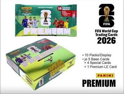 Fussball WM 26 Panini Adrenalyn XL FIFA World Cup 2026™  TC  Premium Booster  Display