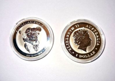 Australien Koala Medaille 2020 mit Elisabeth II Rückseite, versilbert (M2202266)