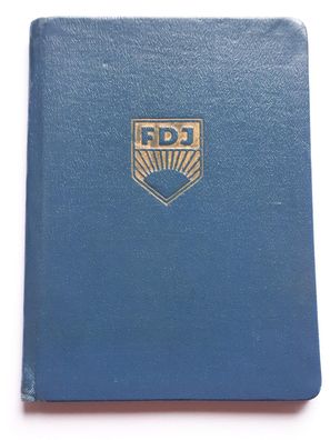 DDR FDJ Mitgliedsbuch Ausstellungsjahr 1956 Wismar-Stadt männlich