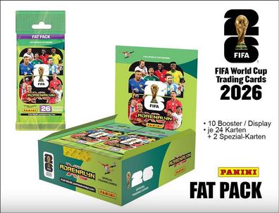 Fussball WM 26 Panini Adrenalyn XL FIFA World Cup 2026™  FAT PACK 1 Display