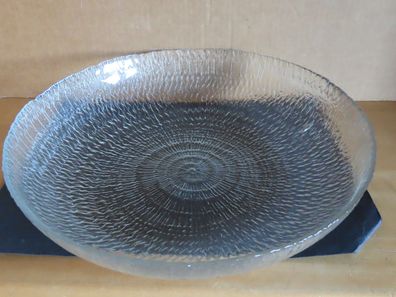 Glasschale Obstschale große Schale Spiralmuster ca.6,5 cm hoch