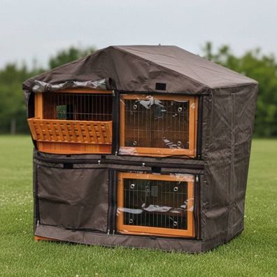 Regenschutz Wetterschutz Windschutz für Kleintierstall Hoppolino