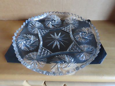 Glasschale Obstschale große Schale Sterne gezackter Rand ca.5,5 cm hoch