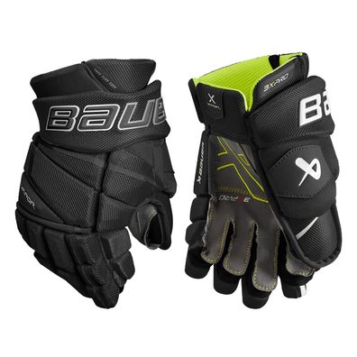 Handschuhe Bauer Vapor 3X Pro Junior - Farbe: schwarz/weiss Größe: 10 Zoll