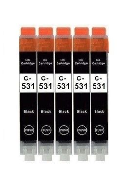 5 kompatible Patronen CLI-531 Bk für Canon Pixma TS8500 TS8550 TS8551 TS8552