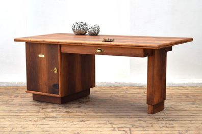 großer Schreibtisch Holz Shabby Vintage Alt Kontor Antik Art Deco 1920er Loft