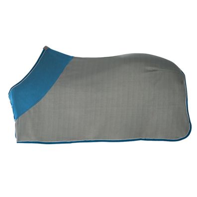 Pfiff Fleecedecke für Pferde grau-blau - Größe: 125 cm
