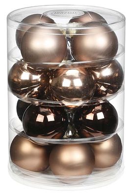 Weihnachtskugeln 16 Sk 7,5cm Elegant Lounge Inge-Glas