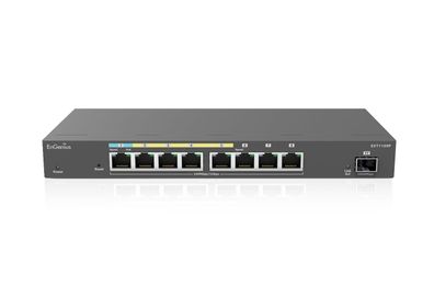 EnGenius Switch full managed Extender• 8x 1 GbE• 4x PoE at• 1x SFP• - Switch - 8-Port
