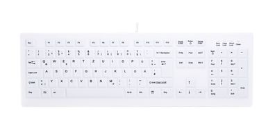 Cherry Keyboard AK-C8100F-UVS-W/GE - IP68 vollversiegelt - weiß - deutsch