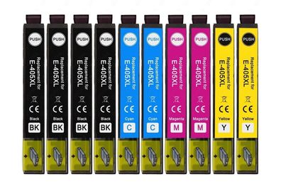 10 kompatible Druckerpatronen 405 XL für Epson WF-7310 WF-7830 WF-7835 WF-7840