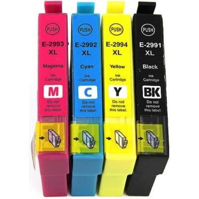4 kompatible Tintenpatronen T29 XL für Epson XP-345 XP-352 XP-355 XP-432