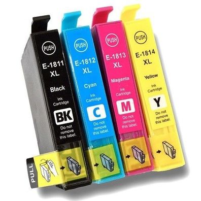 4 Druckerpatronen T18 XL kompatibel Epson XP-225 XP-30 XP-302 XP-305 XP-312