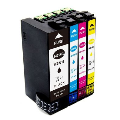 Druckerpatronen kompatibel mit Epson 405 XXL schwarz, 405 XL cyan magenta gelb