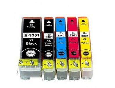 Tintenpatronen Set kompatibel mit Epson T33 XL - T3351 T3361 T3362 T3363 T3364