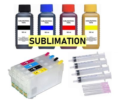 Nachfüllbare Patronen kompatibel mit Epson 405XL + 400 ml Sublimationstinte