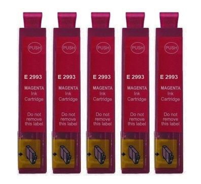 5 kompatible Patronen T2993 XL magenta für Epson XP-257 XP-332 XP-335 XP-342