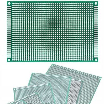 Rosfix Prototypenleiterplatte 80x120 mm – THT Raster 2,54 mm | Grün